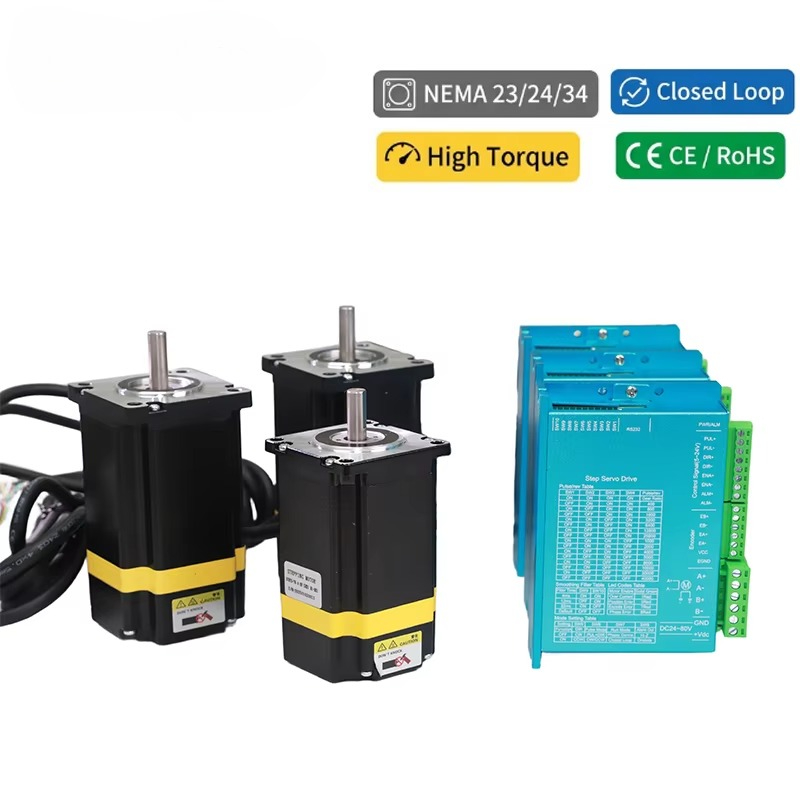 Stepper Motor Nema 34 Closed Loop - NEMA23, NEMA24, NEMA34 Kapalı Döngü Adım