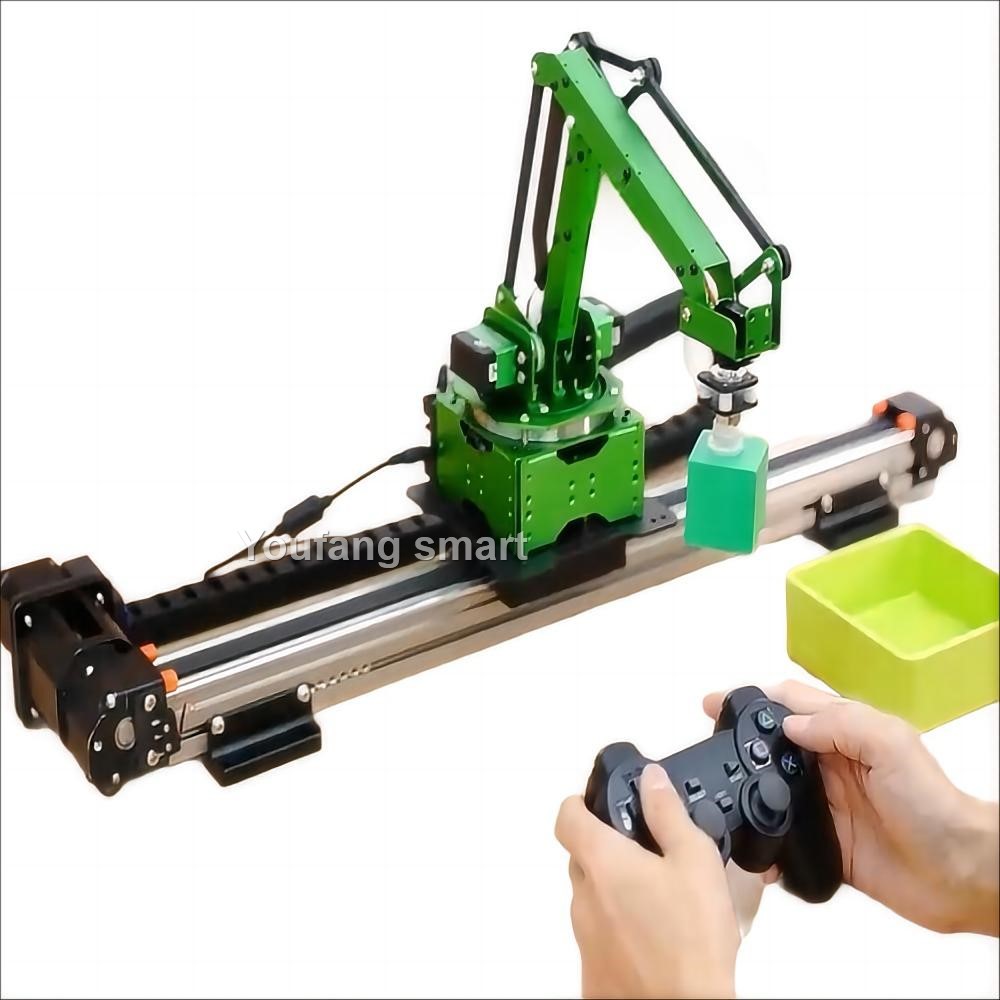 Robotic Arm Kit Arduino - 5 Eksenli Robot Kol, Kılavuz Raylı