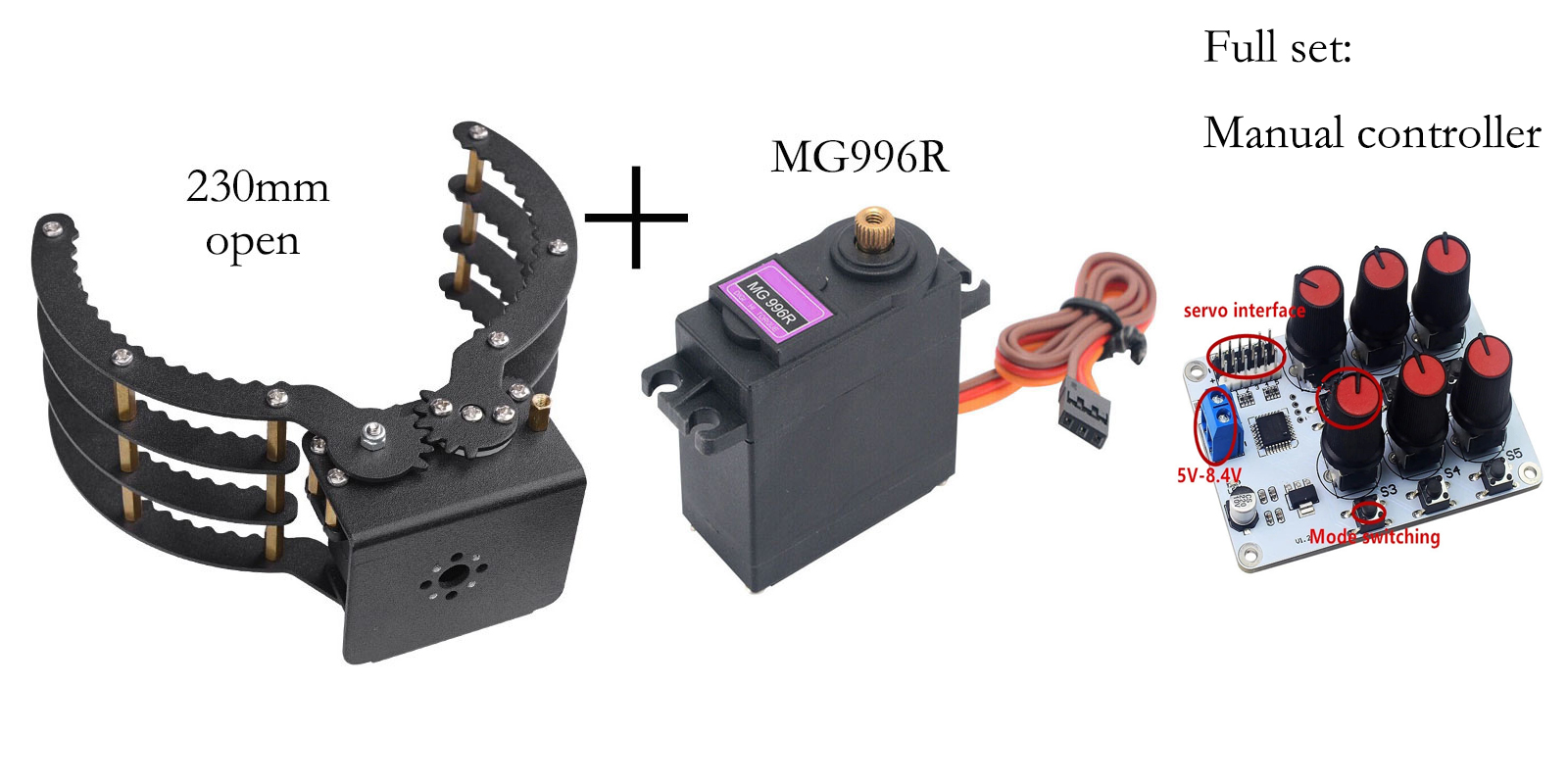 230mm Açıklıkta Mekanik Pençe  - Robotic Arm Kit Arduino incelemesi ve fiyatı