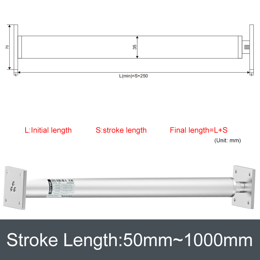 2500N DC12V/24V doğrusal aktüa - Linear Actuator Electric 1000Mm incelemesi ve fiyatı