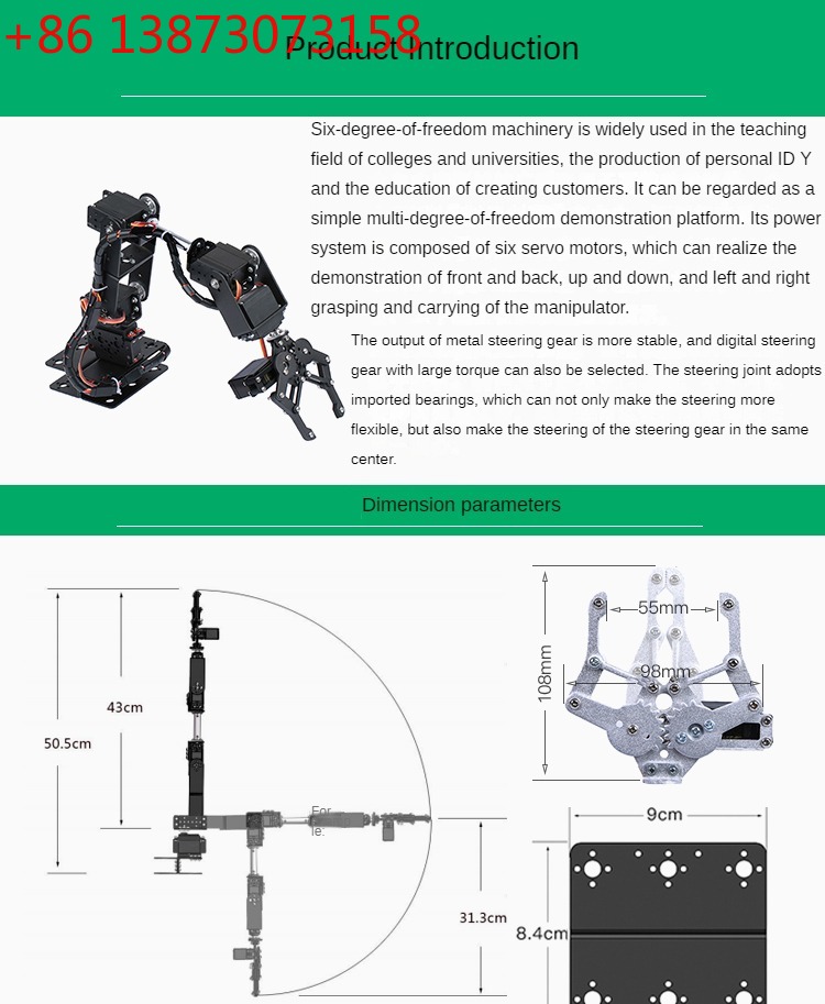 Sliver 6 DOF Robot Metal Alaşı - Robotic Arm Kit Arduino incelemesi ve fiyatı